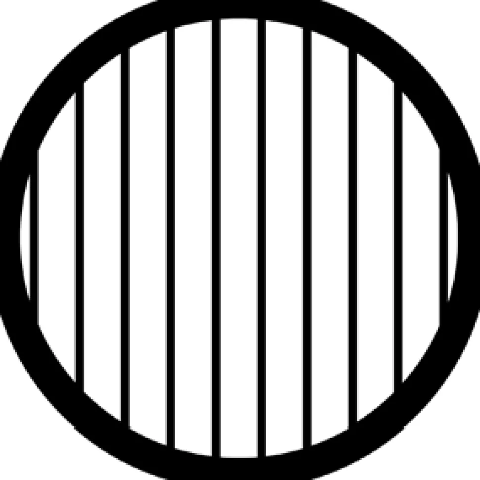 Vertical Lines - Stock Gobo for Gobo Light Projectors - Choose your size!