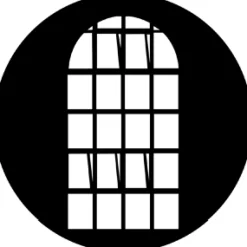 Victorian School Window - Stock Gobo for Gobo Light Projectors - Choose your size!