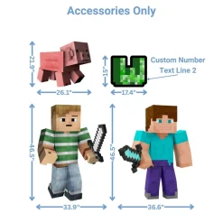 Video Games - Minecraft Foam Core Birthday Backdrop Kit by PopScene™