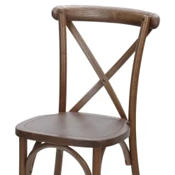 Vineyard Estate Cross Back Chair- Mark III - Dark Natural