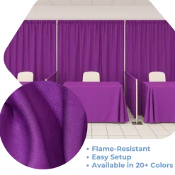 Violet - Banjo Cloth Drape Panel by Eastern Mills w/ Sewn Rod Pocket