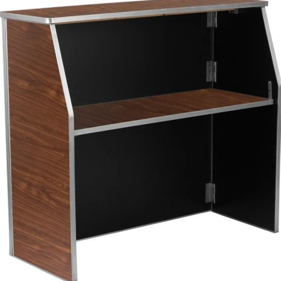 Walnut Laminate Foldable Bar - 4'