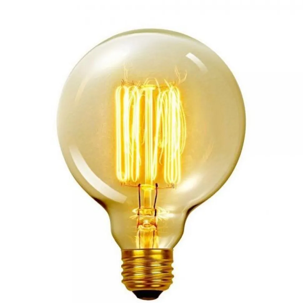 25 Watt 3" Round Vintage Style Edison E26 Light Bulb - 6 Pack
