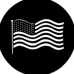 Waving US Flag - Stock Gobo for Gobo Light Projectors - Choose your size!