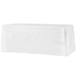 White Accordion Crushed Taffeta - Square/Round/Rectangular Table Topper/Overlay