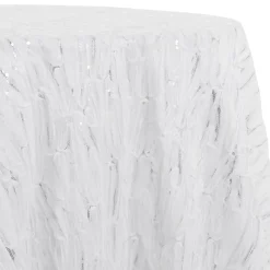 White - Beautiful Sheer Sequin Overlay by Eastern Mills - Many Size Options