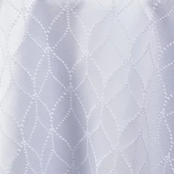 White Diamante Curtain Panel w/ 4" Rod Pocket - 114" Wide - Many Size Options