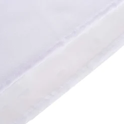 White Double Sheer Backdrop Drape – 10ft Height x 10ft Wide Chiffon & Polyester Dual Layer Event Divider Curtain with Rod Pockets