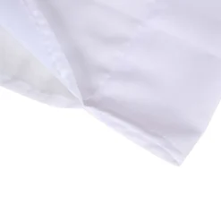 White Double Sheer Backdrop Drape – 10ft Height x 10ft Wide Chiffon & Polyester Dual Layer Event Divider Curtain with Rod Pockets