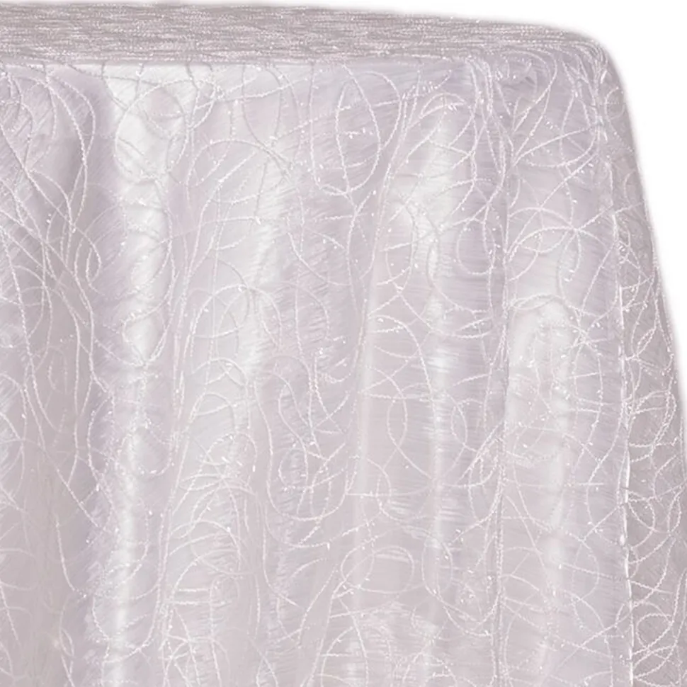 White - Elegant Sheer Overlay by Eastern Mills- Many Size Options