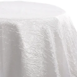 White - *FR* Crushed Tergalet Tablecloth by Eastern Mills - Many Size Options