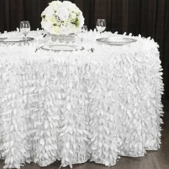 White - Gatsby Designer Tablecloths by Eastern Mills - Many Size Options