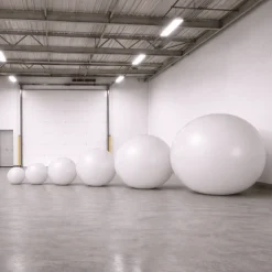 White Giant Inflatable Modern Ball Sphere – Maxorb™ Event Decor – Commercial Installation Sizes