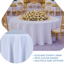 White La Petite France Jacquard Tablecloth - Multiple Size Options