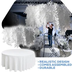 White Leaf Hanging Floral Chandelier | ModTree™ Collection