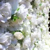 White Mixed Floral Wall - Curtain Style - Easy Install! Select Size