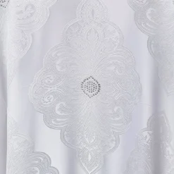 White Royal Belle Curtain Panel w/ 4" Rod Pocket - 110" Wide - Many Size Options