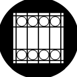 Window Grate - Stock Gobo for Gobo Light Projectors - Choose your size!