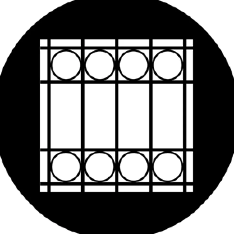 Window Grate - Stock Gobo for Gobo Light Projectors - Choose your size!