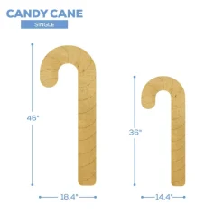 Wood Candy Cane - Single