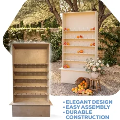 Wood Champagne Wall with Base - 94