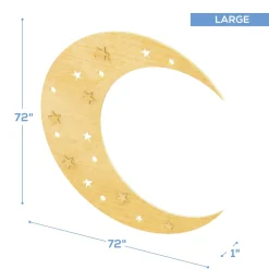 Wood Crescent Moon, Stars & Clouds Kit - Size Options