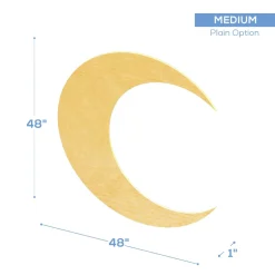 Wood Crescent Moon, Stars & Clouds Kit - Size Options