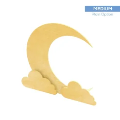 Wood Crescent Moon, Stars & Clouds Kit - Size Options