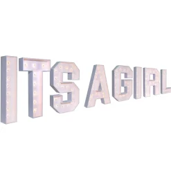 Wood Marquee - BOLD Font - "ITS A GIRL" - 4ft Tall