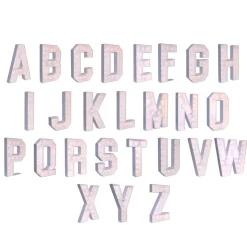 Wood Marquee - BOLD Font Letters - 