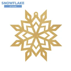 Wood Snowflake - Style B