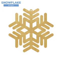 Wood Snowflake - Style C
