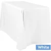 90" x 108" Oblong 200 GSM Polyester Tablecloth - White