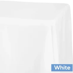 90" x 108" Oblong 200 GSM Polyester Tablecloth - White