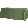 90" x 156" Rectangular 125-130 GSM Polyester Tablecloth - Willow Green