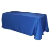 90" x 156" Rectangular 125-130 GSM Polyester Tablecloth - Royal Blue