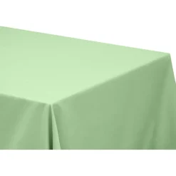 90" x 156" Rectangular 125-130 GSM Polyester Tablecloth - Mint Green