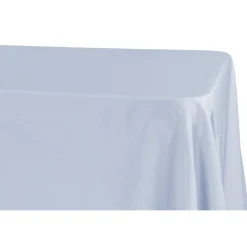 90" x 156" Rectangular 125-130 GSM Polyester Tablecloth - Dusty Blue