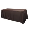 90" x 156" Rectangular 125-130 GSM Polyester Tablecloth - Chocolate Brown