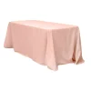 90" x 156" Rectangular 125-130 GSM Polyester Tablecloth - Blush/Rose Gold