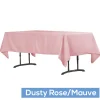60" x 102" Rectangular 200 GSM Polyester Tablecloth - Dusty Rose/Mauve