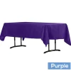 60" x 102" Rectangular 200 GSM Polyester Tablecloth - Purple