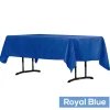 60" x 102" Rectangular 200 GSM Polyester Tablecloth - Royal Blue