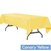 60" x 120" Rectangular 200 GSM Polyester Tablecloth - Canary Yellow