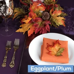 60" x 120" Rectangular 200 GSM Polyester Tablecloth - Eggplant/Plum