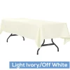 60" x 120" Rectangular 200 GSM Polyester Tablecloth - Light Ivory/Off White