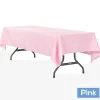 60" x 120" Rectangular 200 GSM Polyester Tablecloth - Pastel Pink
