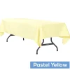 60" x 120" Rectangular 200 GSM Polyester Tablecloth - Pastel Yellow