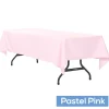 60" x 120" Rectangular 200 GSM Polyester Tablecloth - Pink