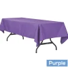 60" x 120" Rectangular 200 GSM Polyester Tablecloth - Purple